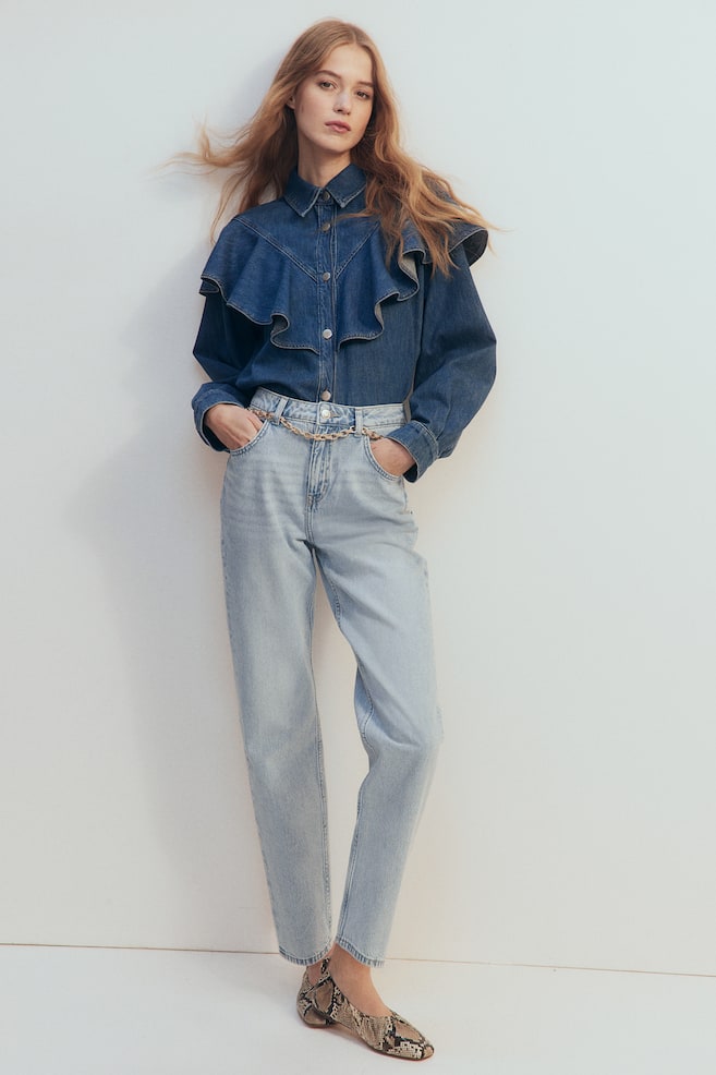 Прямые джинсы до щиколотки H&M, голубой
Прямые джинсы до щиколотки H&M, голубой