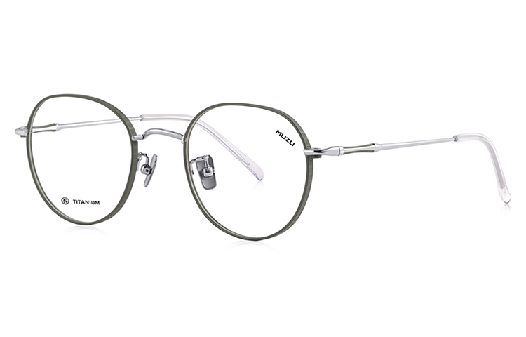 MUZU Чистый титан круглые очки унисекс, Dark green - C28
MUZU Чистый титан круглые очки унисекс, Dark green - C28