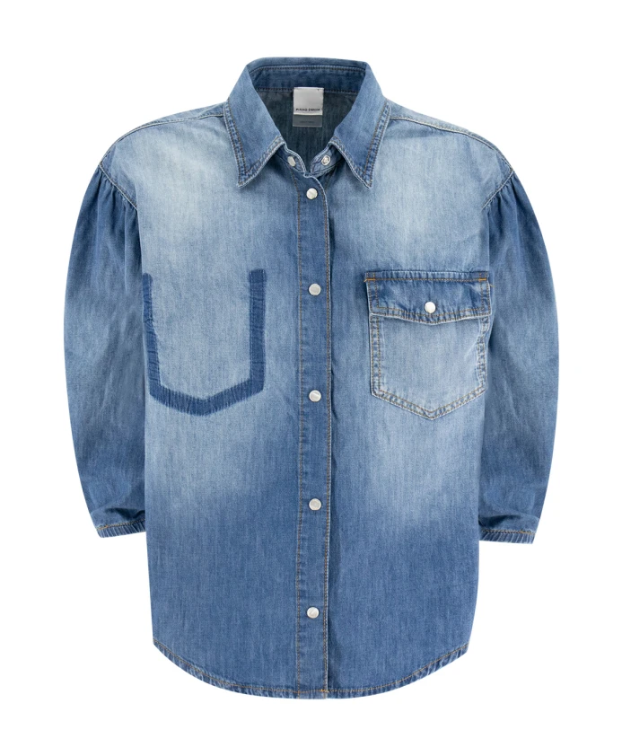 Рубашка с застежкой на кнопки и нагрудным карманом. Pinko, синий
Рубашка с застежкой на кнопки и нагрудным карманом. Pinko, синий