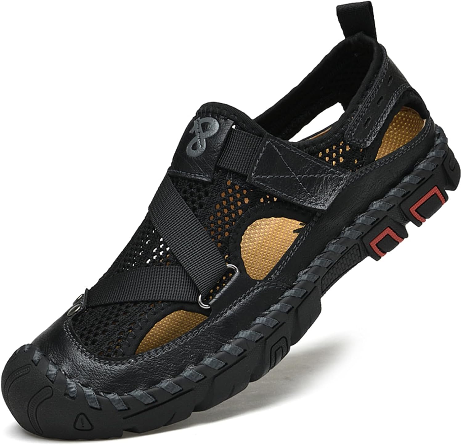 Мужские кожаные сандалии Abborora, повседневные пляжные босоножки для рыбалки, спортивные сандалии для активного отдыха, черный
Мужские кожаные сандалии Abborora, повседневные пляжные босоножки для рыбалки, спортивные сандалии для активного отдыха, черный