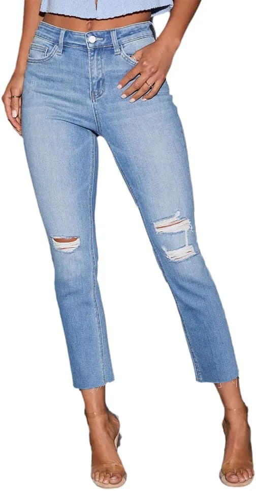 Женские укороченные рваные джинсы Mid Rise с бахромой YADMISU
Женские укороченные рваные джинсы Mid Rise с бахромой YADMISU