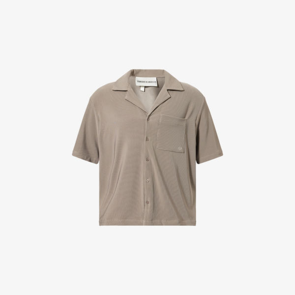 Рубашка The Couture Club с ребристой отделкой и отложным воротником из эластичной ткани, серый
Рубашка The Couture Club с ребристой отделкой и отложным воротником из эластичной ткани, серый