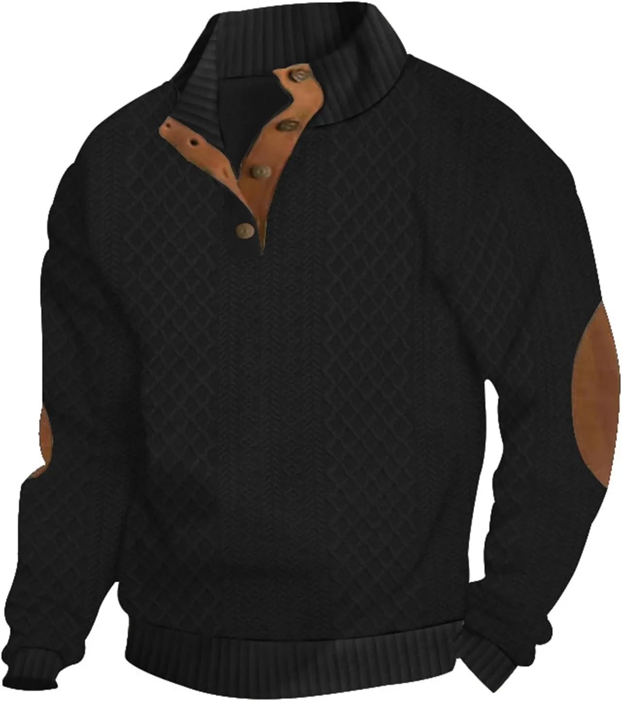 Свитер мужской с налокотниками и воротником на пуговицах
Свитер мужской с налокотниками и воротником на пуговицах