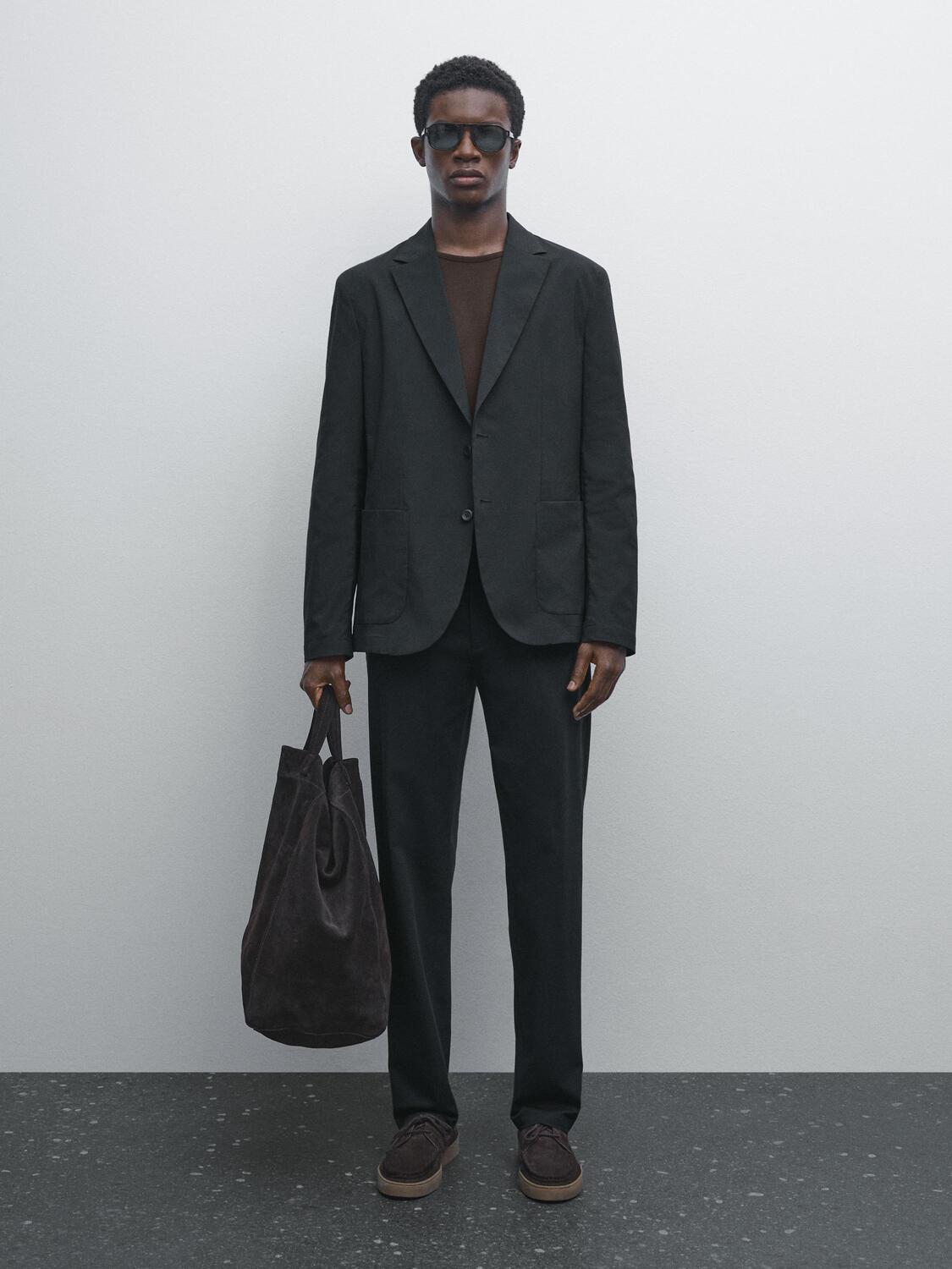 Зауженные брюки из хлопковой смеси Massimo Dutti, темно-синий
Зауженные брюки из хлопковой смеси Massimo Dutti, темно-синий