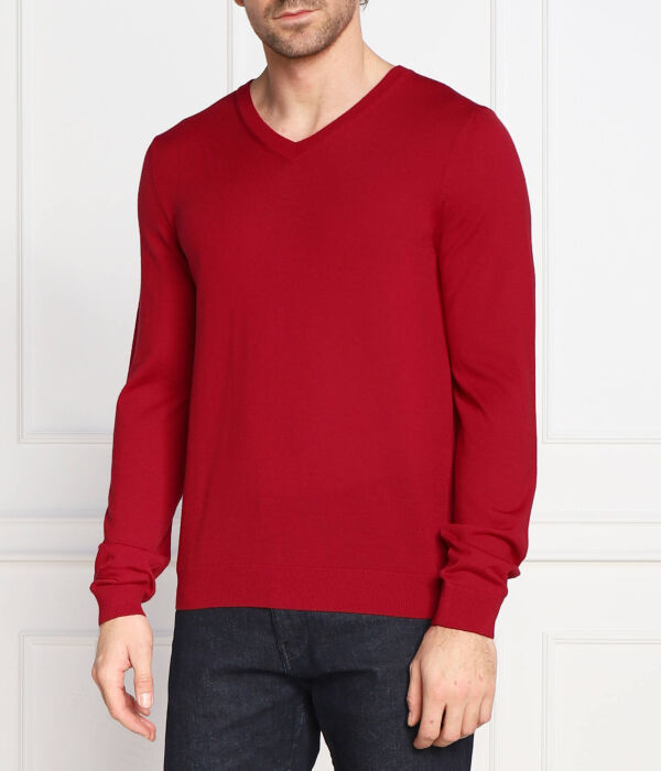 Свитер мужской Boss шерстяной с v-образным вырезом, красный
Свитер мужской Boss шерстяной с v-образным вырезом, красный