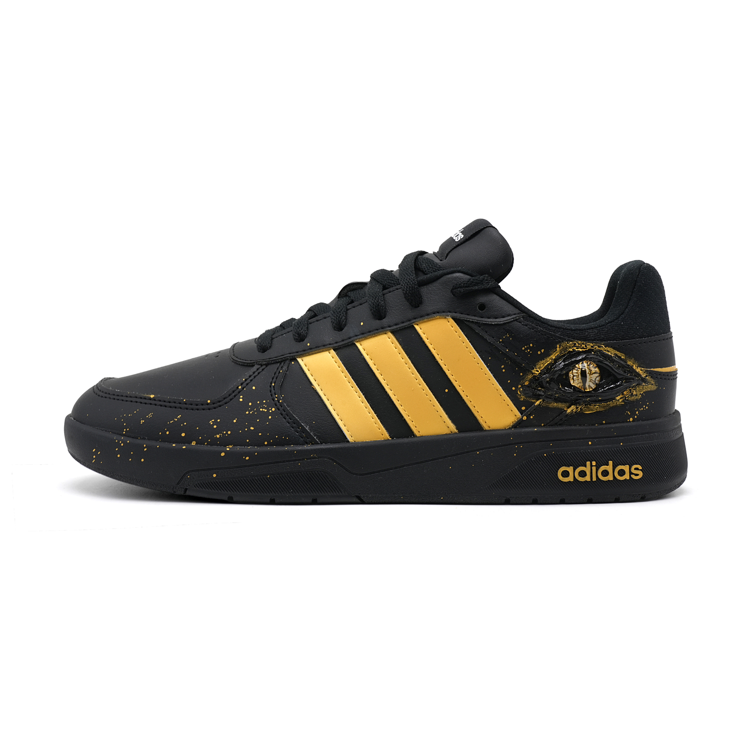 Adidas Neo Courtbeat Dark Domain Eye Thermal Cushioning Low top Skateboard Shoes Unisex Black Gold
Adidas Neo Courtbeat Dark Domain Eye Thermal Cushioning Low top Skateboard Shoes Unisex Black Gold