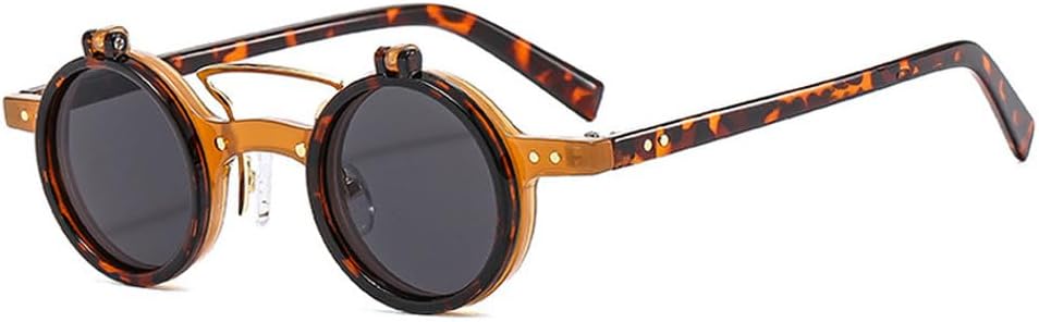Популярные модные маленькие круглые панк-солнцезащитные очки с двойной перемычкой для женщин, ретро-очки с откидными линзами, защита от УФ-излучения UV400, мужские солнцезащитные очки с заклепками WNCKSQ, Tea Leopard Grey
Популярные модные маленькие круглые панк-солнцезащитные очки с двойной перемычкой для женщин, ретро-очки с откидными линзами, защита от УФ-излучения UV400, мужские солнцезащитные очки с заклепками WNCKSQ, Tea Leopard Grey