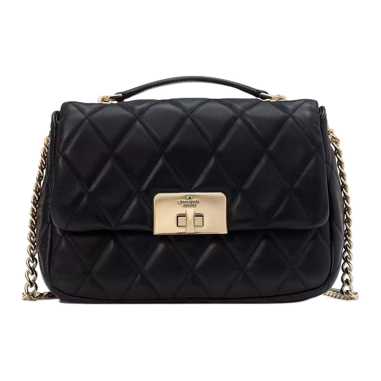 Kate Spade Гладкая стеганая кожаная портативная сумка кроссбоди, маленькая женская сумка через плечо Black
Kate Spade Гладкая стеганая кожаная портативная сумка кроссбоди, маленькая женская сумка через плечо Black