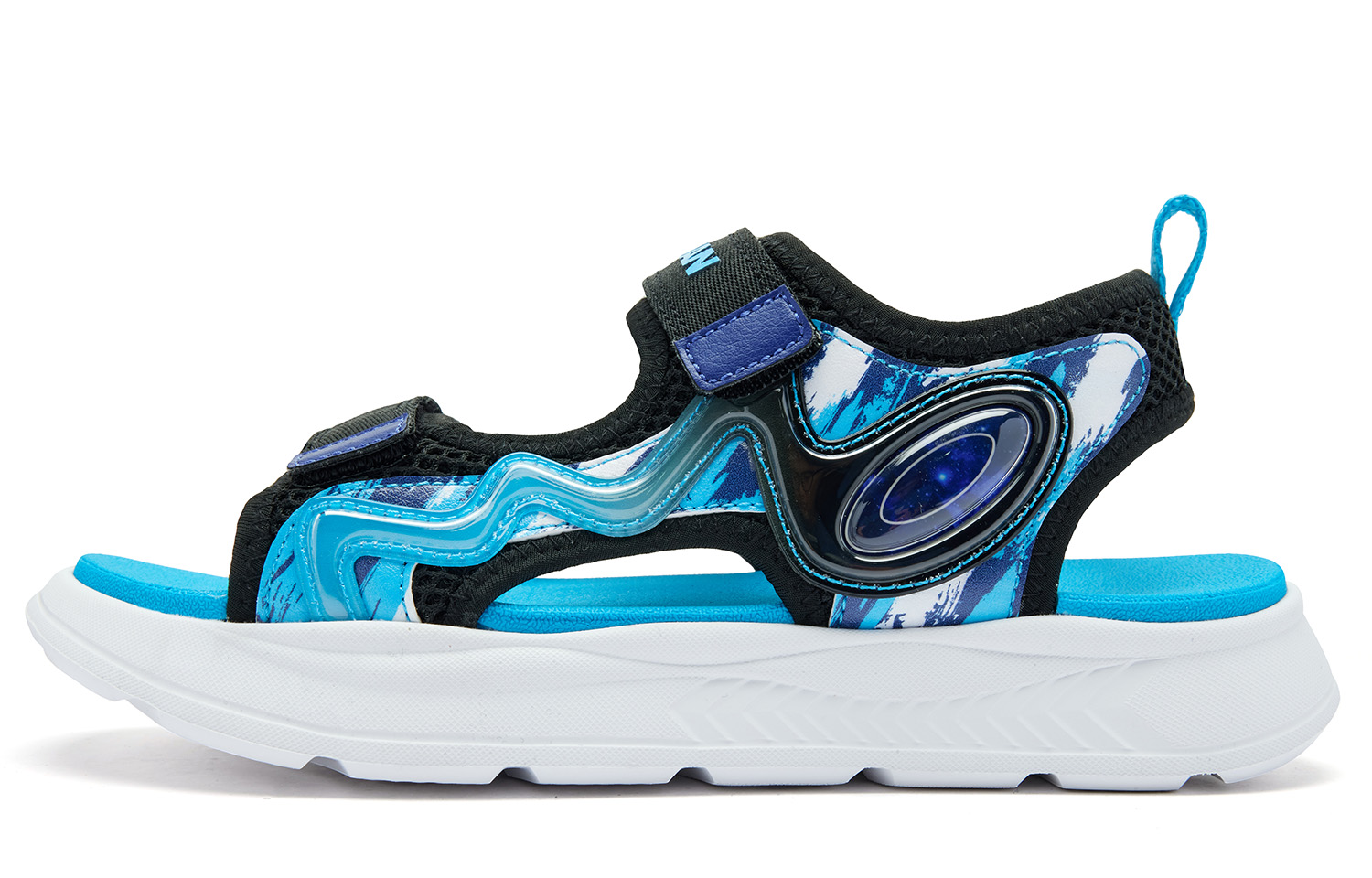 QIAODAN Дышащие детские сандалии с амортизацией black blue для подростков
QIAODAN Дышащие детские сандалии с амортизацией black blue для подростков