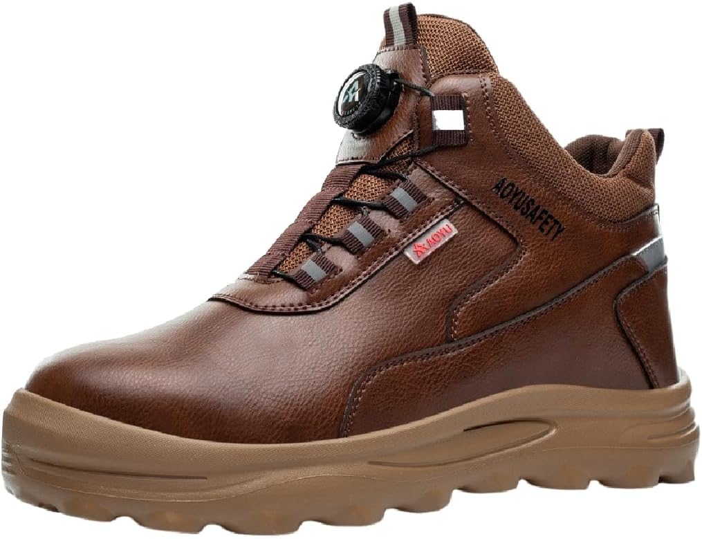 Высокие водонепроницаемые защитные ботинки Lexamen с стальным носком для мужчин, противоскользящие ботинки для строительства, коричневый
Высокие водонепроницаемые защитные ботинки Lexamen с стальным носком для мужчин, противоскользящие ботинки для строительства, коричневый