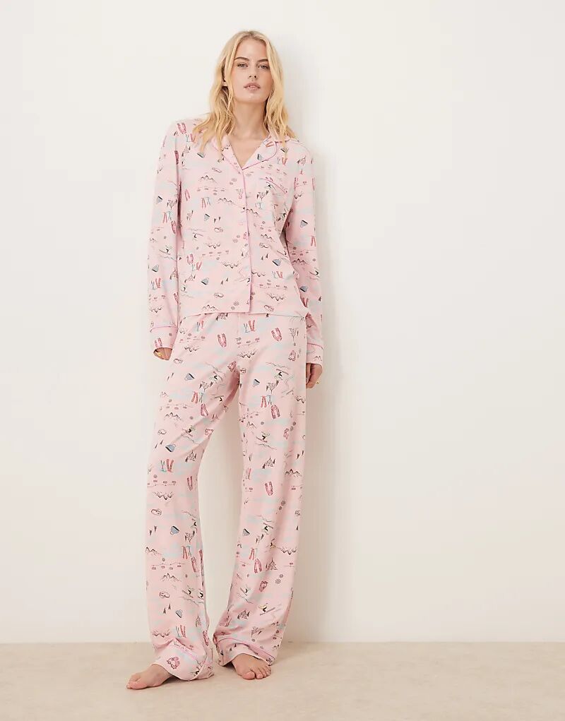 Супермягкий пижамный комплект ASOS DESIGN Tall из рубашки с длинными рукавами и брюк с контрастной окантовкой и лыжным принтом
Супермягкий пижамный комплект ASOS DESIGN Tall из рубашки с длинными рукавами и брюк с контрастной окантовкой и лыжным принтом