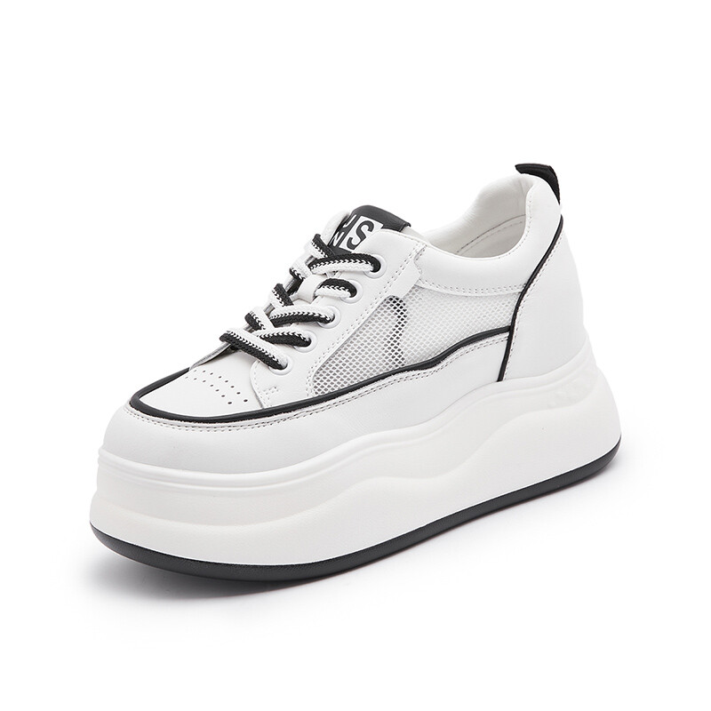 Кеды, скейтборд обувь женская низкая Shangjinni, белый/черный 
Кеды, скейтборд обувь женская низкая Shangjinni, белый/черный