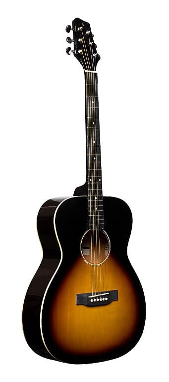 Акустическая гитара STAGG Auditorium guitar with basswood top sunburst 
Акустическая гитара STAGG Auditorium guitar with basswood top sunburst