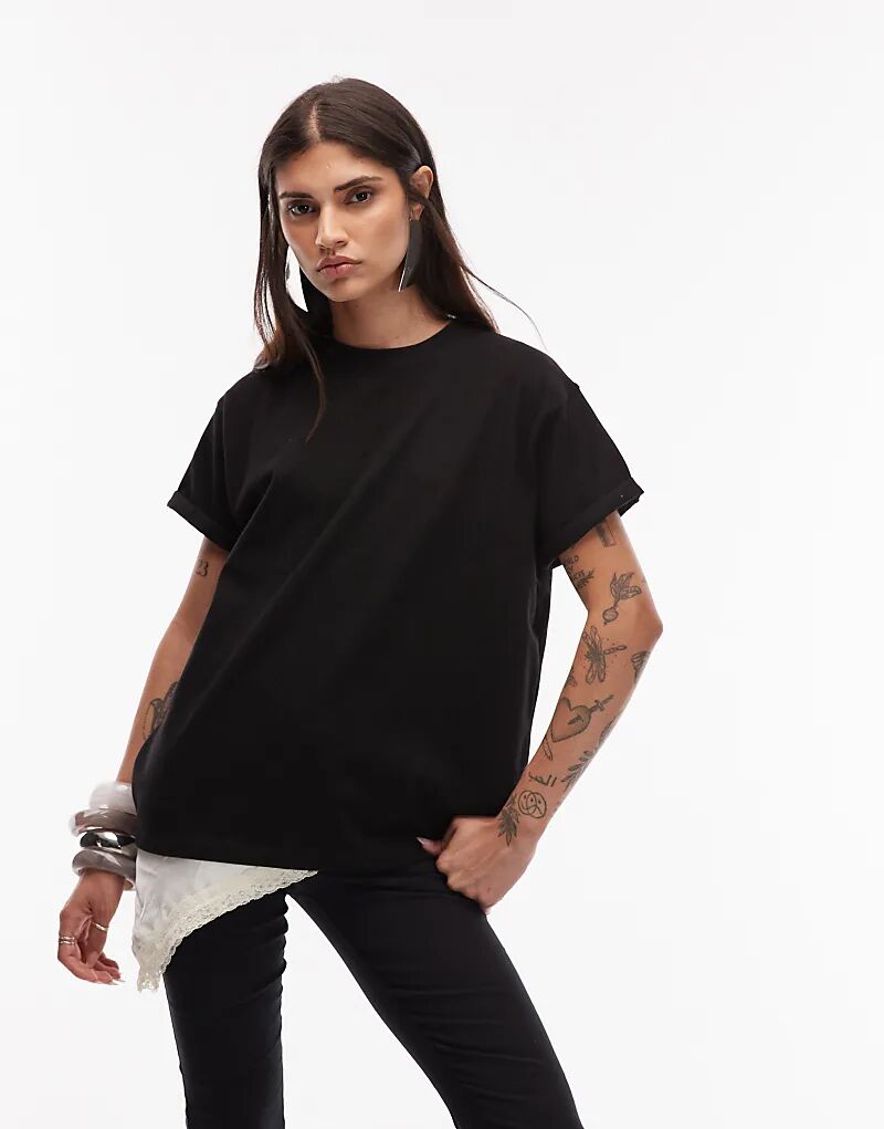 Черная футболка ASOS DESIGN из плотного хлопка в стиле 80-х с закатанными рукавами, Черный, Черная футболка ASOS DESIGN из плотного хлопка в стиле 80-х с закатанными рукавами
Черная футболка ASOS DESIGN из плотного хлопка в стиле 80-х с закатанными рукавами, Черный, Черная футболка ASOS DESIGN из плотного хлопка в стиле 80-х с закатанными рукавами
