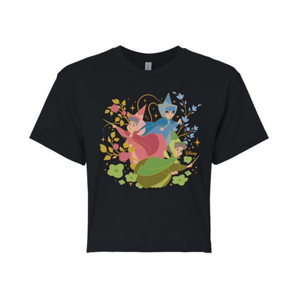 Укороченная футболка с изображением крестных фей из «Спящей красавицы» для юниоров Disney, черный
Укороченная футболка с изображением крестных фей из «Спящей красавицы» для юниоров Disney, черный