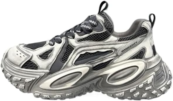 Мужские спортивные туфли из сетки с хорошей вентиляцией, с толстой подошвой, противоскользящие, легкие, на шнуровке, папины кроссовки, подходят для бега, ходьбы и игры в мяч Igzbibg, серый
Мужские спортивные туфли из сетки с хорошей вентиляцией, с толстой подошвой, противоскользящие, легкие, на шнуровке, папины кроссовки, подходят для бега, ходьбы и игры в мяч Igzbibg, серый