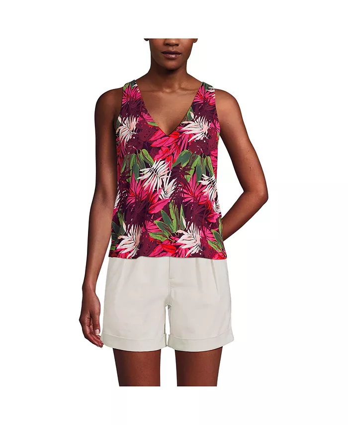 Женская легкая майка-блузон из джерси с V-образным вырезом Lands' End, розовый
Женская легкая майка-блузон из джерси с V-образным вырезом Lands' End, розовый