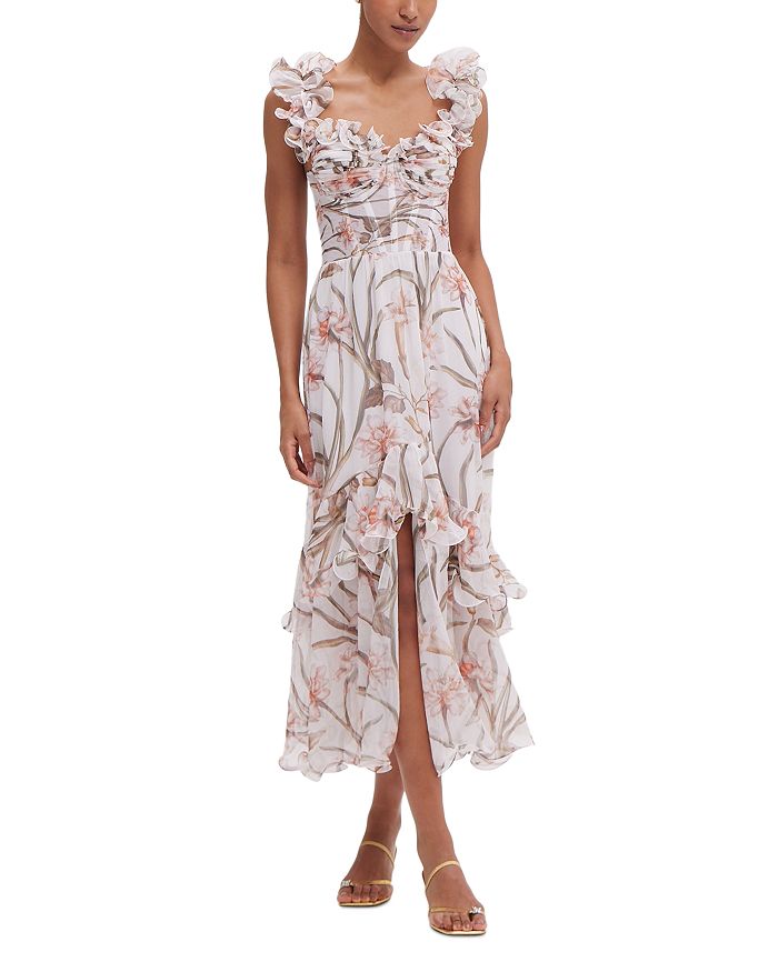 Ботаническое платье макси с рукавами-крылышками и асимметричным подолом PatBO, слоновая кость/кремовый
Ботаническое платье макси с рукавами-крылышками и асимметричным подолом PatBO, слоновая кость/кремовый