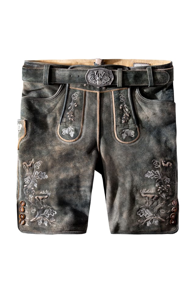 Традиционные кожаные брюки Бастиан Stockerpoint, серый 
Традиционные кожаные брюки Бастиан Stockerpoint, серый