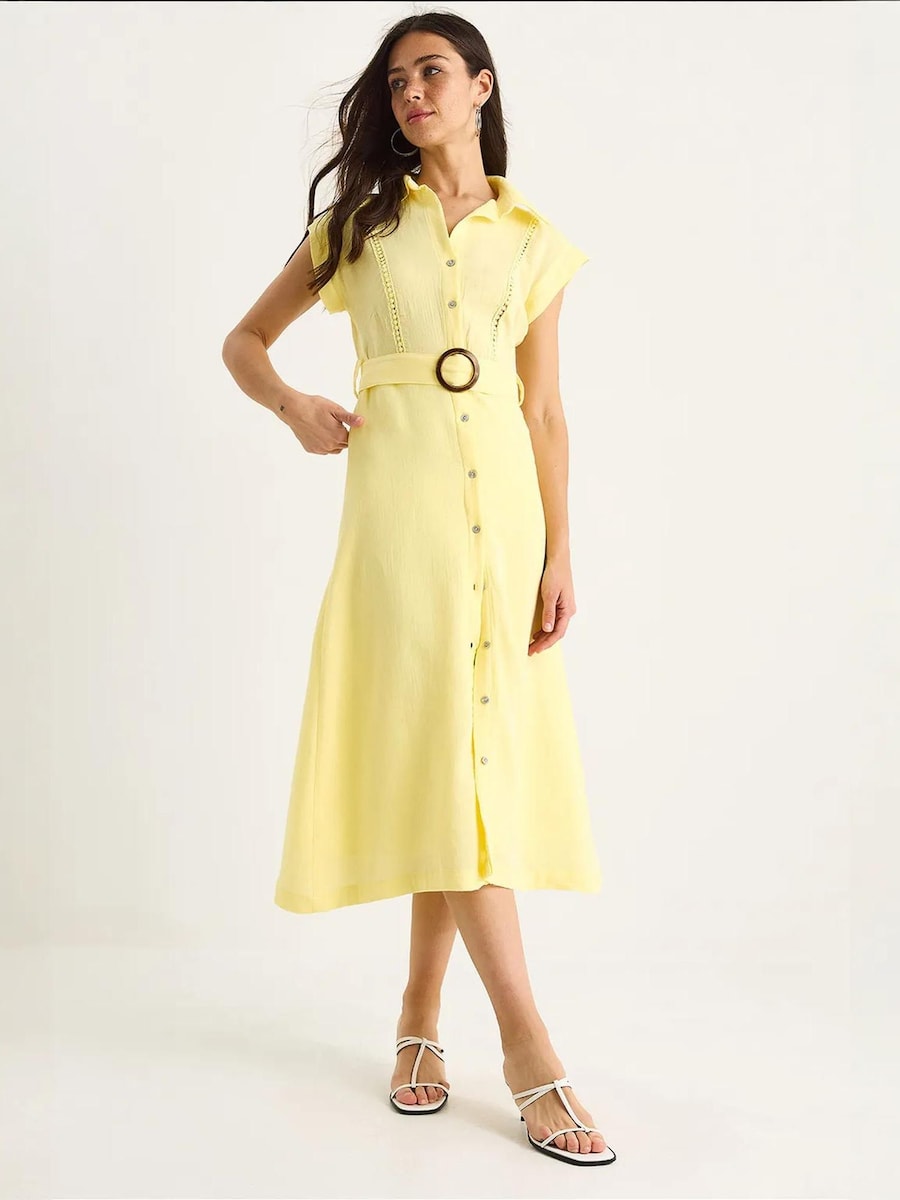 Платье-рубашка Bianco Lucci, желтый
Платье-рубашка Bianco Lucci, желтый