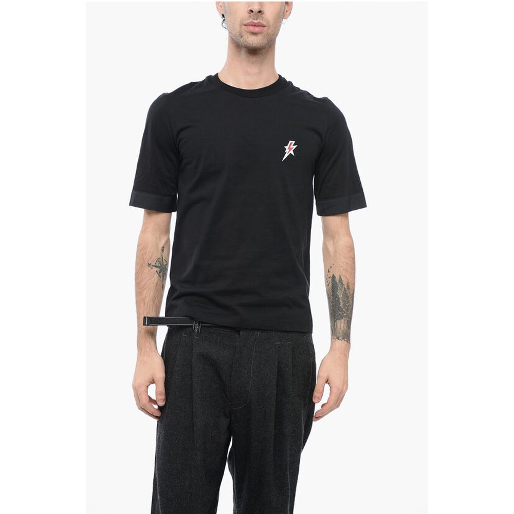 Футболка с круглым вырезом из хлопка TRAVEL Neil Barrett, Black
Футболка с круглым вырезом из хлопка TRAVEL Neil Barrett, Black