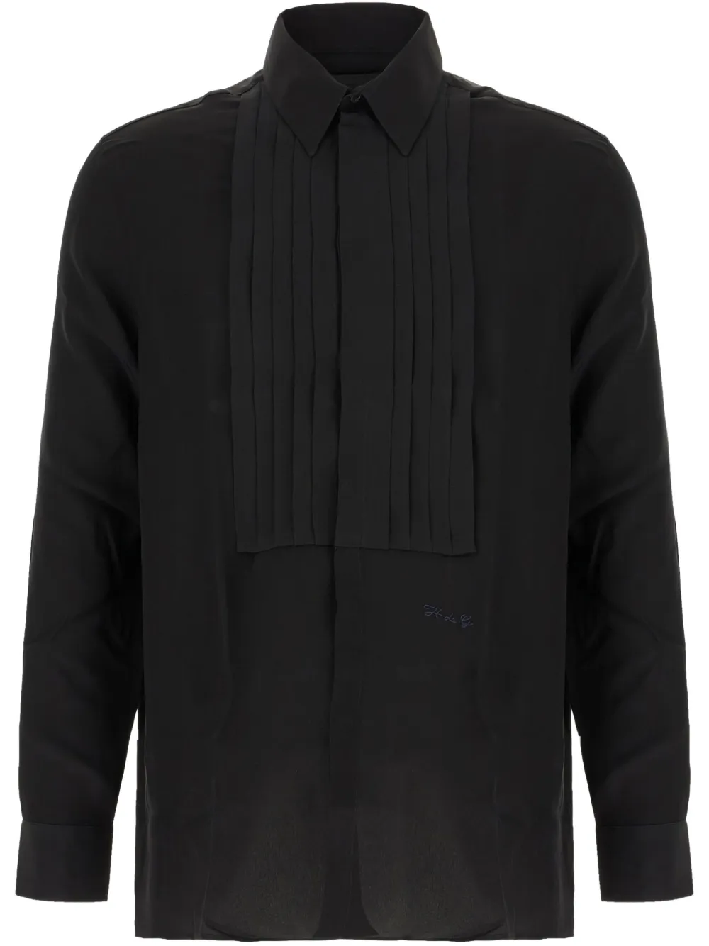 Шелковая рубашка с плиссировкой Givenchy, черный
Шелковая рубашка с плиссировкой Givenchy, черный