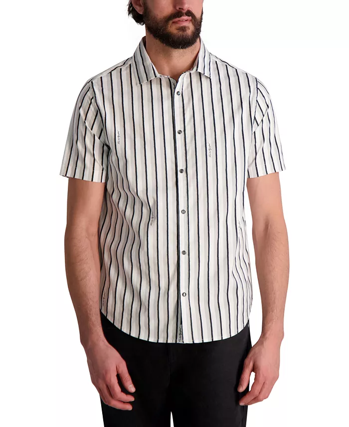 Мужская полосатая рубашка с коротким рукавом на пуговицах KARL LAGERFELD PARIS, серый
Мужская полосатая рубашка с коротким рукавом на пуговицах KARL LAGERFELD PARIS, серый