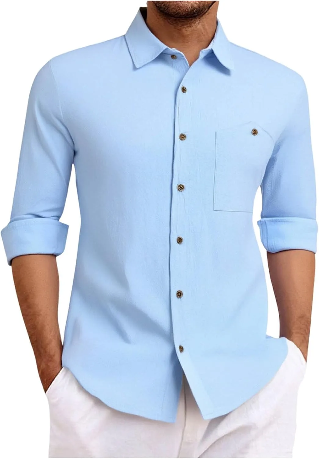 Кардиган мужской с воротником-стойкой из льна
Кардиган мужской с воротником-стойкой из льна