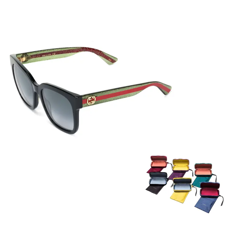 GUCCI Солнцезащитные очки Double G с квадратной оправой, Black with Green Edge 002
GUCCI Солнцезащитные очки Double G с квадратной оправой, Black with Green Edge 002