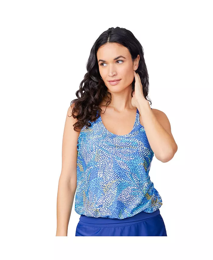 Женский топ-танкини с вырезами и двумя бретельками Free Country, синий
Женский топ-танкини с вырезами и двумя бретельками Free Country, синий