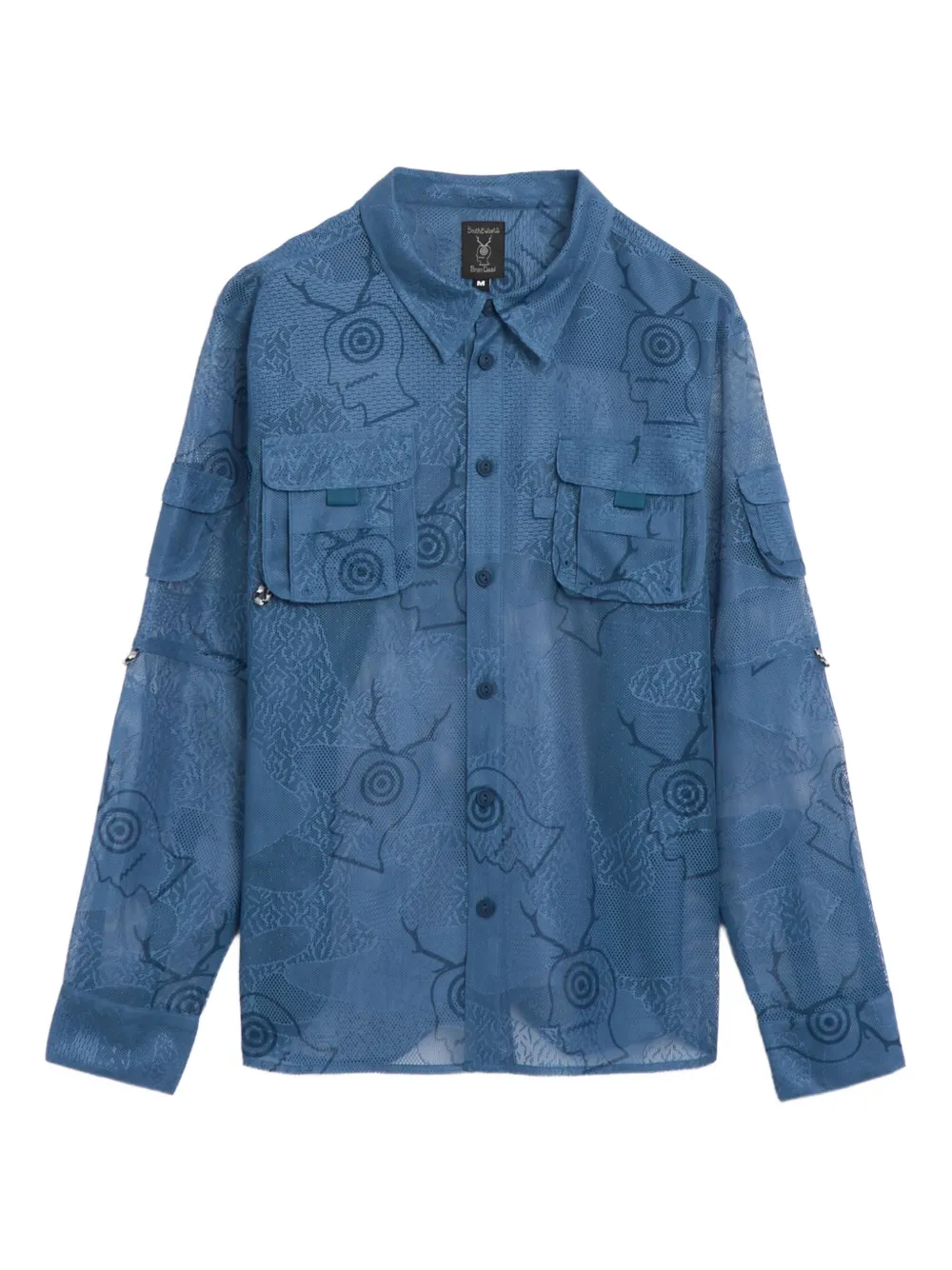 Рубашка с графичным принтом SOUTH2 WEST8, синий 
Рубашка с графичным принтом SOUTH2 WEST8, синий