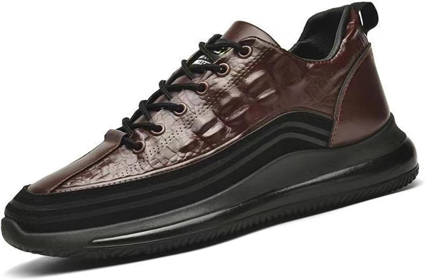Мужские кроссовки с узором крокодила Кожаные кроссовки Slip-on Casual Водонепроницаемые кроссовки для увеличения роста Generic, коричневый
Мужские кроссовки с узором крокодила Кожаные кроссовки Slip-on Casual Водонепроницаемые кроссовки для увеличения роста Generic, коричневый