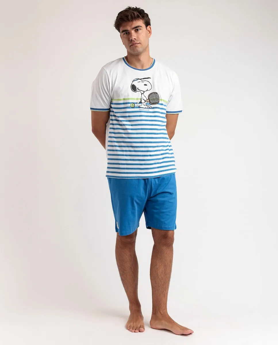 Мужская короткая синяя трикотажная пижама Peanuts, синий
Мужская короткая синяя трикотажная пижама Peanuts, синий