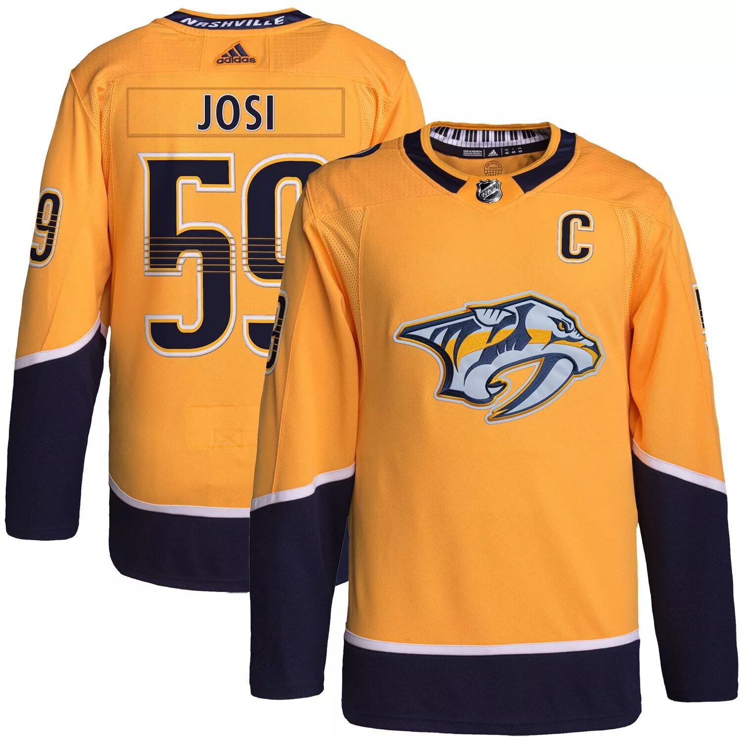 Мужская майка Roman Josi Gold Nashville Predators Home Primegreen Authentic Pro Player adidas
Мужская майка Roman Josi Gold Nashville Predators Home Primegreen Authentic Pro Player adidas