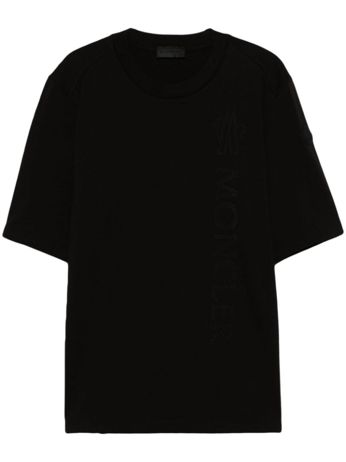 Moncler футболка с нашивкой-логотипом, черный 
Moncler футболка с нашивкой-логотипом, черный