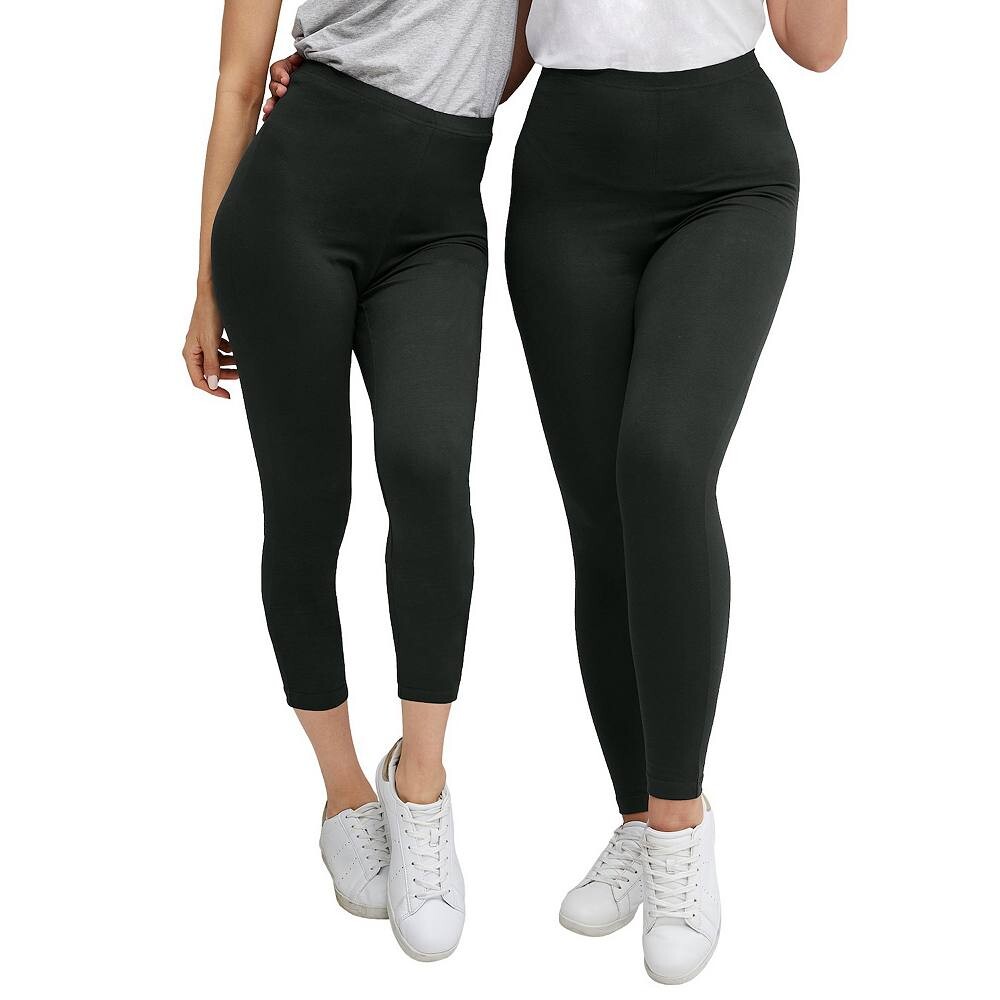 Женские леггинсы Ellos больших размеров (2 пары), черный
Женские леггинсы Ellos больших размеров (2 пары), черный