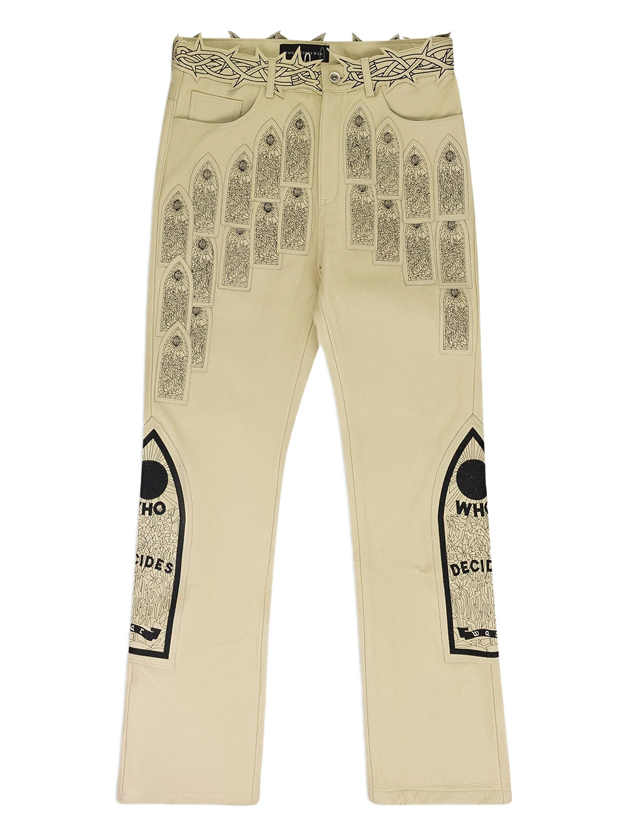 Джинсы с нашивкой Who Decides War, белый
Джинсы с нашивкой Who Decides War, белый