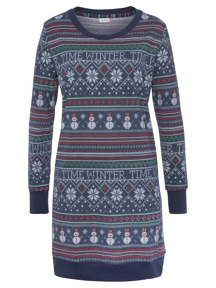 Ночная рубашка LASCANA, цвет dunkelblau gemustert
Ночная рубашка LASCANA, цвет dunkelblau gemustert