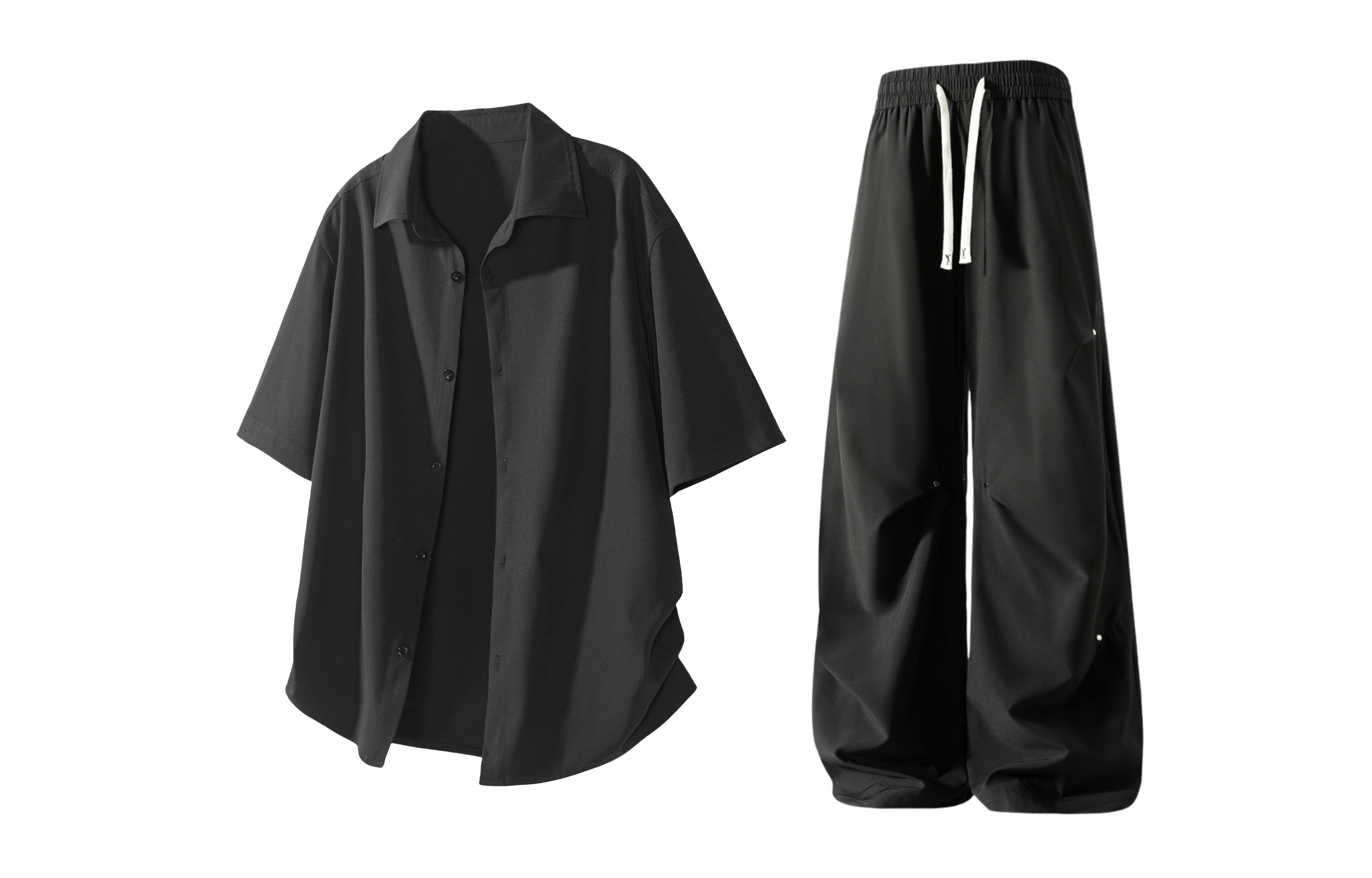 Повседневный спортивный костюм мужской с лацканом Moderate X1617, черный ice silk shirt+черный stud ice silk pants
Повседневный спортивный костюм мужской с лацканом Moderate X1617, черный ice silk shirt+черный stud ice silk pants