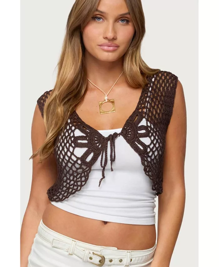 Женский жакет-шраг с завязкой спереди крючком Kelcie Edikted, коричневый
Женский жакет-шраг с завязкой спереди крючком Kelcie Edikted, коричневый