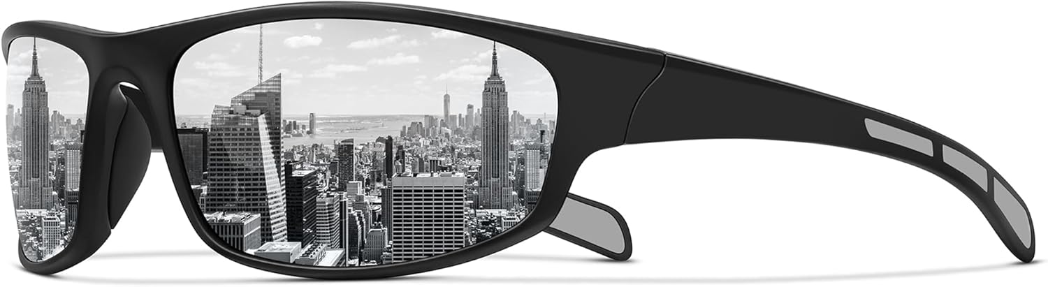 Спортивные поляризованные солнцезащитные очки для мужчин и женщин, обтекаемой формы, для рыбалки, велоспорта, вождения, бега, с защитой от УФ-излучения Ofwin, Matte Black Frame/Silver Mirror Lens
Спортивные поляризованные солнцезащитные очки для мужчин и женщин, обтекаемой формы, для рыбалки, велоспорта, вождения, бега, с защитой от УФ-излучения Ofwin, Matte Black Frame/Silver Mirror Lens