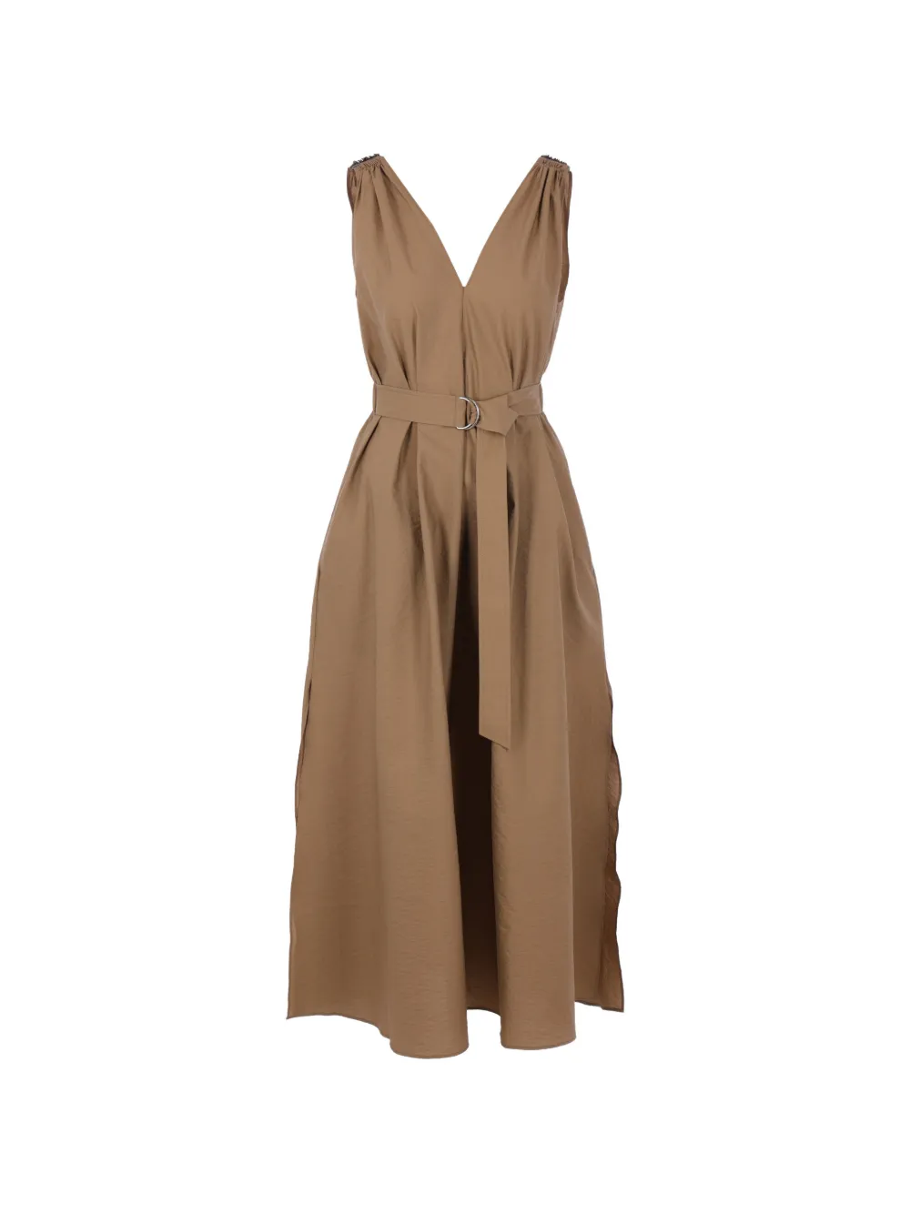 Миди-платье с V-образным вырезом и поясом Brunello Cucinelli, коричневый
Миди-платье с V-образным вырезом и поясом Brunello Cucinelli, коричневый