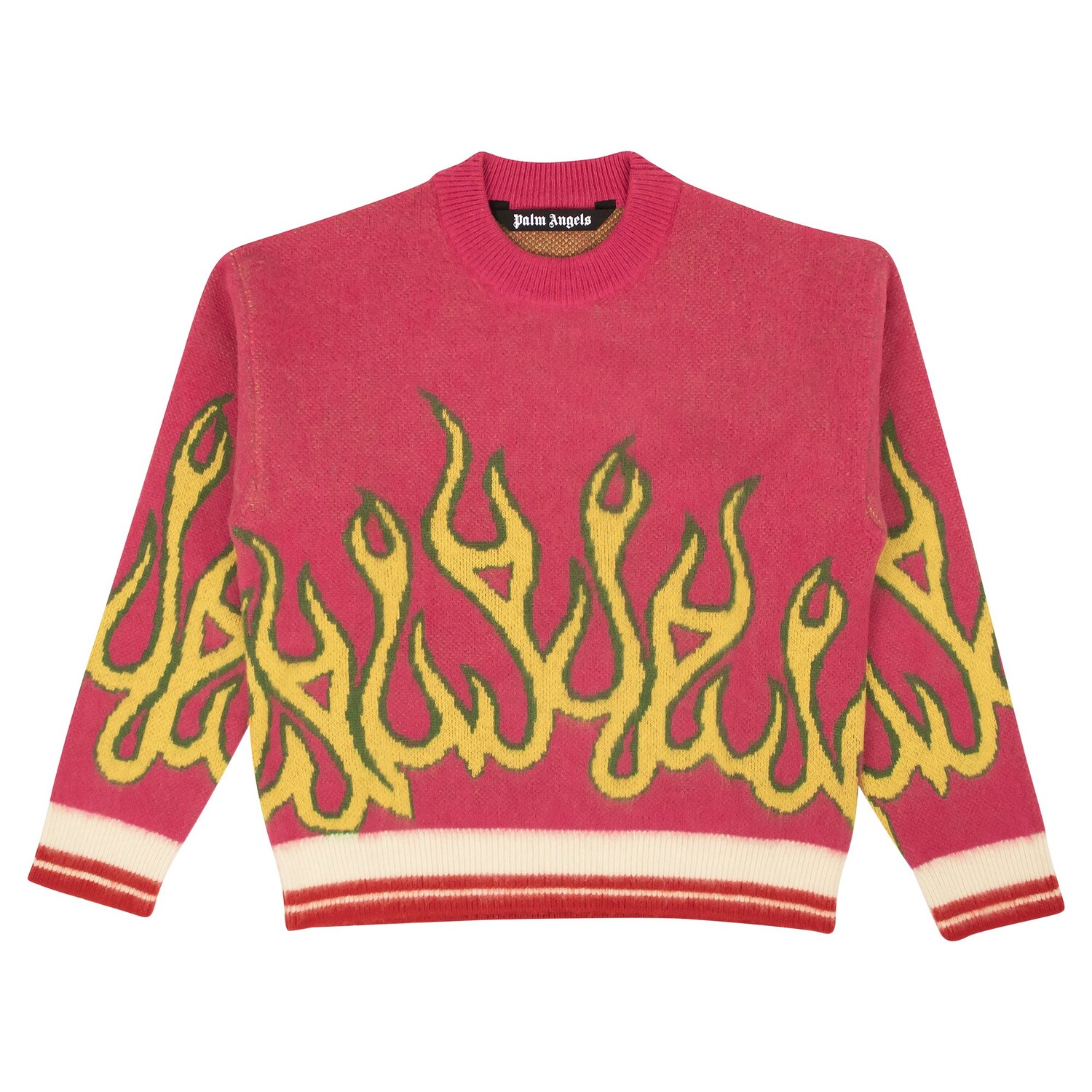 Шерстяной свитер с круглым вырезом Palm Angels, цвет Фуксия/Желтый
Шерстяной свитер с круглым вырезом Palm Angels, цвет Фуксия/Желтый