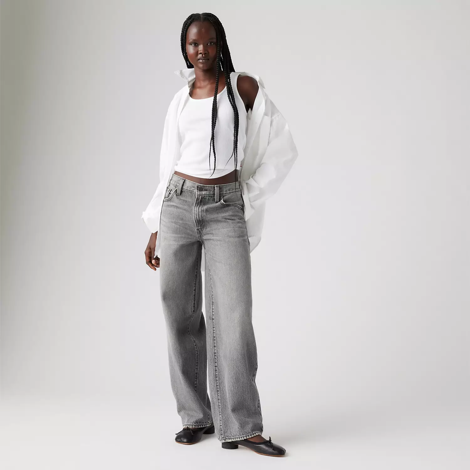 Мешковатые женские джинсы «папа» Levi's, черный
Мешковатые женские джинсы «папа» Levi's, черный