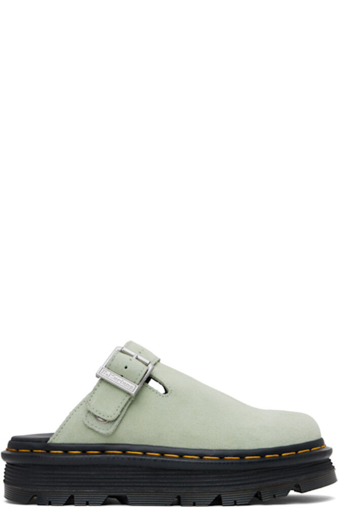 Зеленые замшевые мюли ZebZag на платформе с открытой пяткой Dr. Martens
Зеленые замшевые мюли ZebZag на платформе с открытой пяткой Dr. Martens