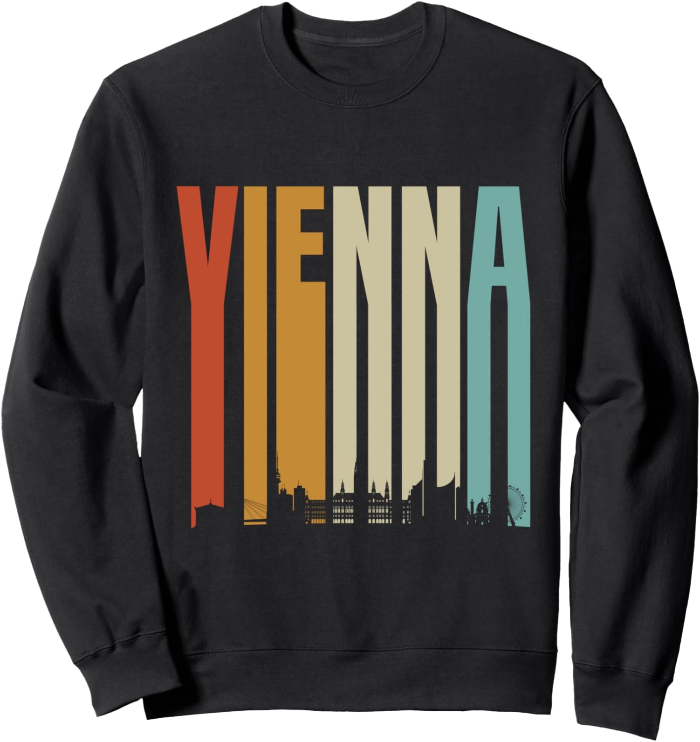 Ретро-толстовка в австрийском стиле 1970-х годов с изображением венского небоскреба и столицы, черная Retro Vienna Austrian Design
Ретро-толстовка в австрийском стиле 1970-х годов с изображением венского небоскреба и столицы, черная Retro Vienna Austrian Design
