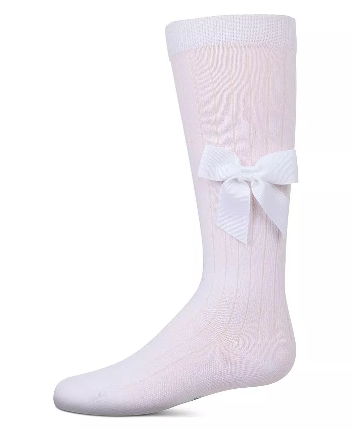 Большие ребристые эластичные носки до колена с бантом из хлопка Memoi, белый
Большие ребристые эластичные носки до колена с бантом из хлопка Memoi, белый