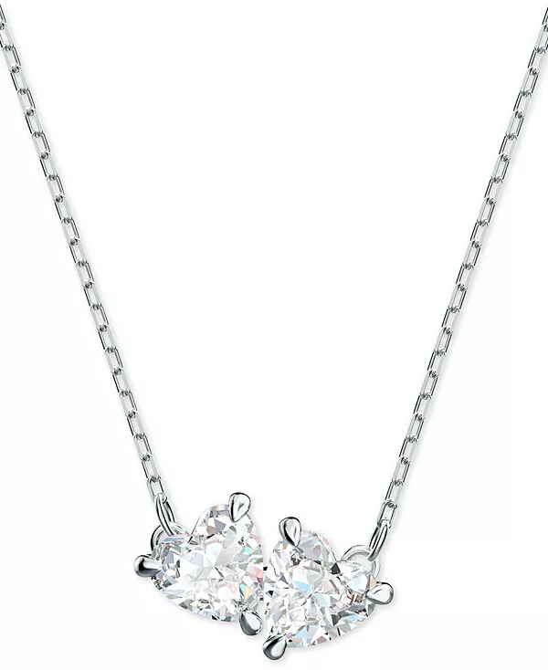 Ожерелье с подвеской из двух кристаллов серебристого оттенка, 14-7/8 дюйма + удлинитель 2 дюйма Swarovski, crystal
Ожерелье с подвеской из двух кристаллов серебристого оттенка, 14-7/8 дюйма + удлинитель 2 дюйма Swarovski, crystal