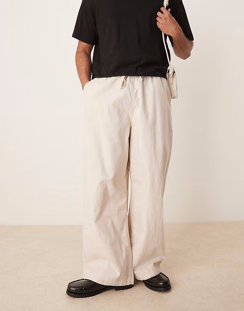 Брюки-парашюты из льняной смеси ASOS DESIGN цвета «камень»
Брюки-парашюты из льняной смеси ASOS DESIGN цвета «камень»