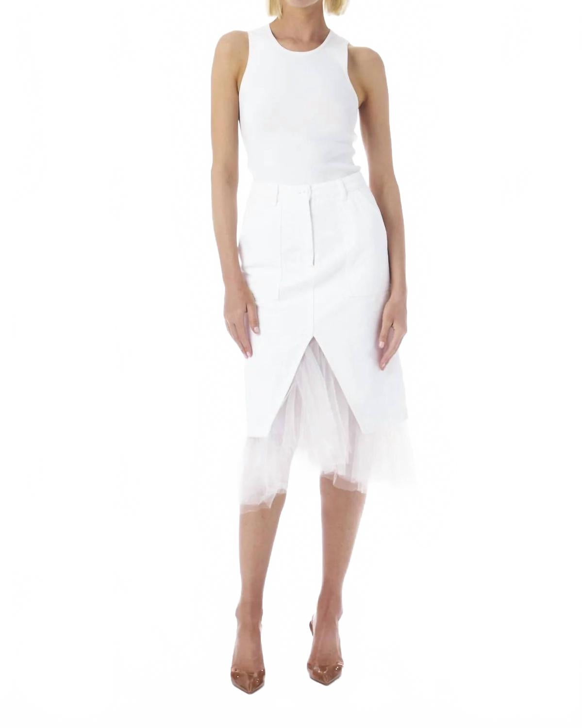 Юбка Mr And Mrs Benjamin в белом цвете Le Superbe
Юбка Mr And Mrs Benjamin в белом цвете Le Superbe